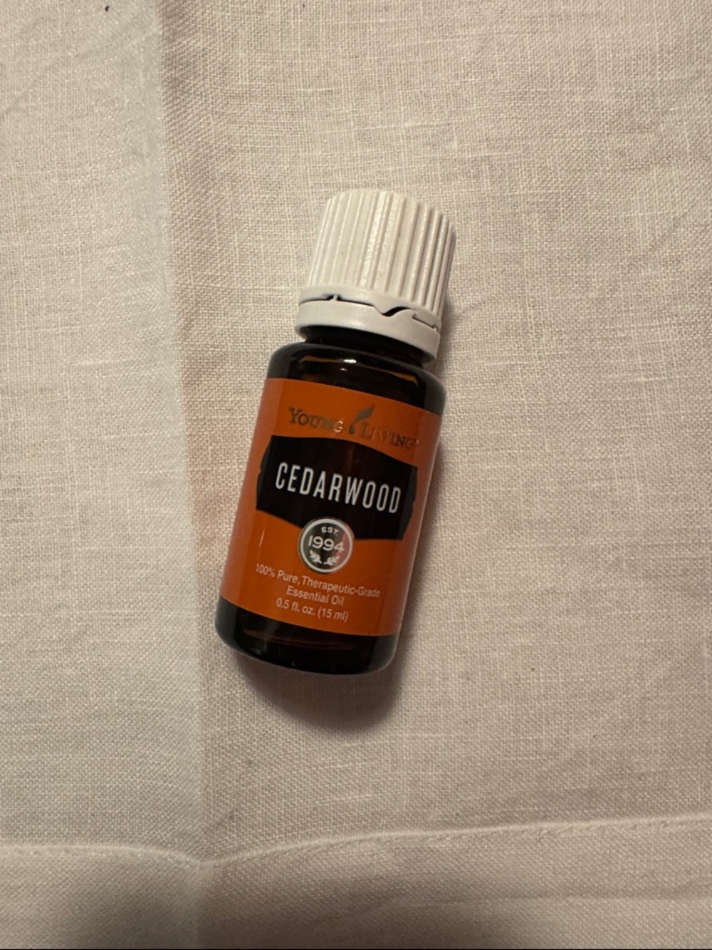 Young Living Cedarwood Essential Oil - Amber Bottle with White Cap